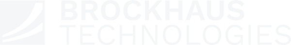 Brockhaus Technologies Logo in weißer Schrift